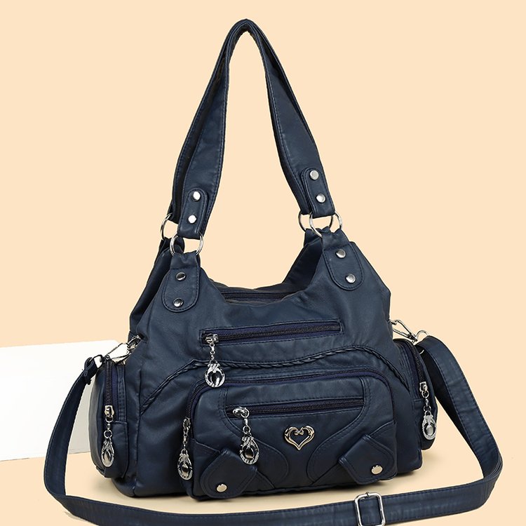 Women's PU Shoulder Crossbody Handbag Casual Minimalist Zip 2026 Spring - Image 3