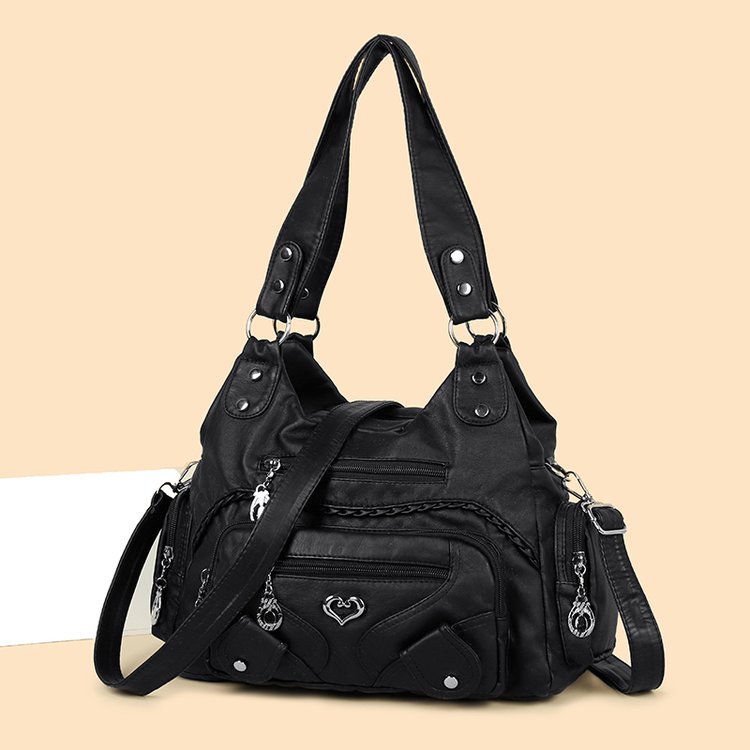 Women's PU Shoulder Crossbody Handbag Casual Minimalist Zip 2026 Spring - Image 2