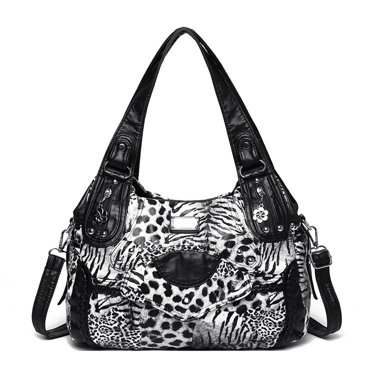 Women's Leopard Print Crossbody Bag with Zipper Closure - Spring 2026 - Image 4