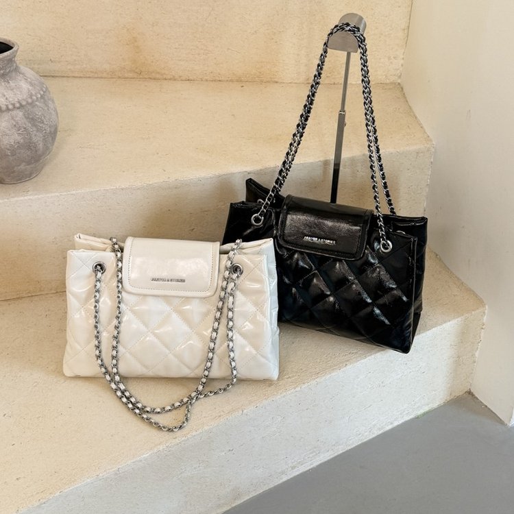 PU Quilted Tote Bag for Daily Use Single Shoulder 2026 Fall